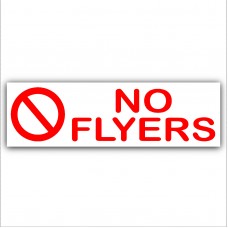 No Flyers- Letterbox Warning House Sticker-Self Adhesive Vinyl Door Notice Sign 